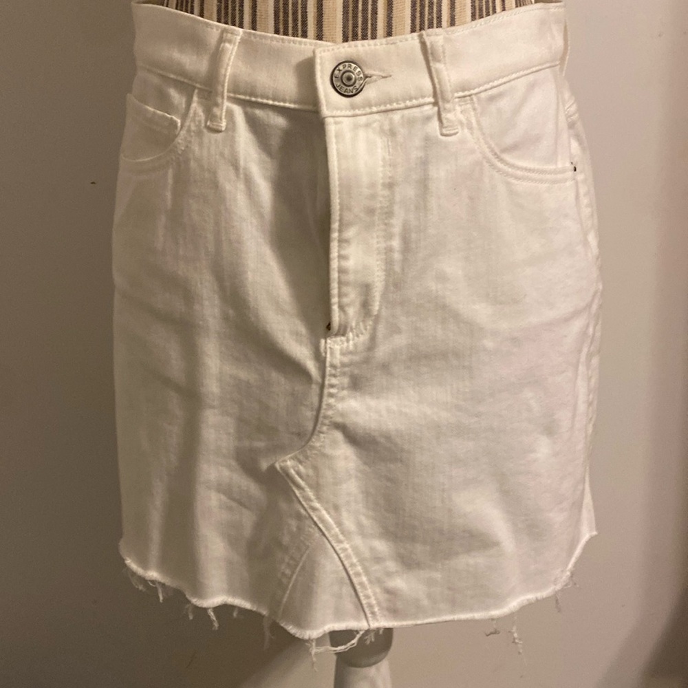 Express White Mini Skirt